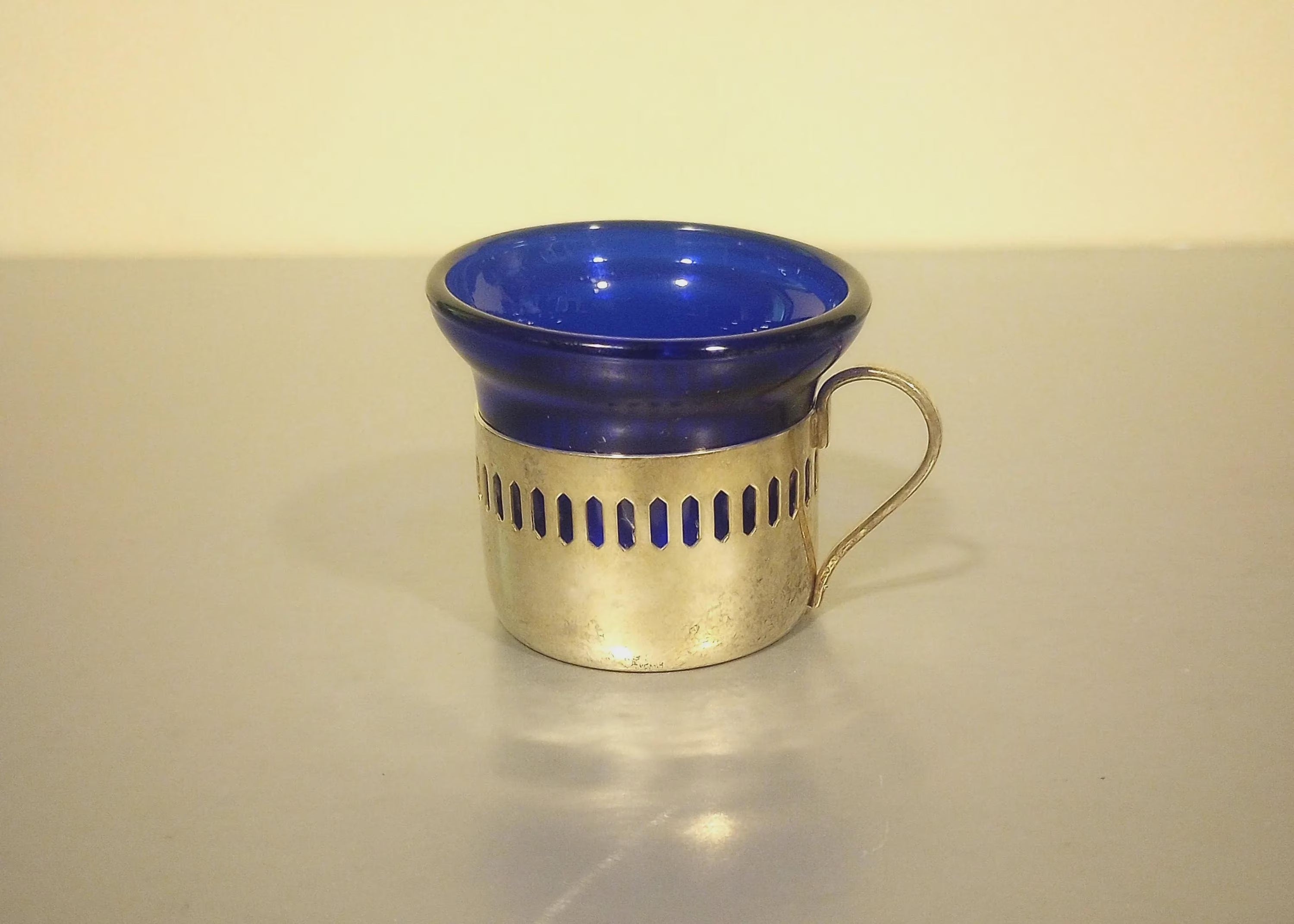 Cobalt Blue Small Glass Chalice/Goblet/Communion Cup