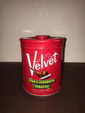 1950s Velvet Tobacco Tin, Collectible Tobacciana Decor