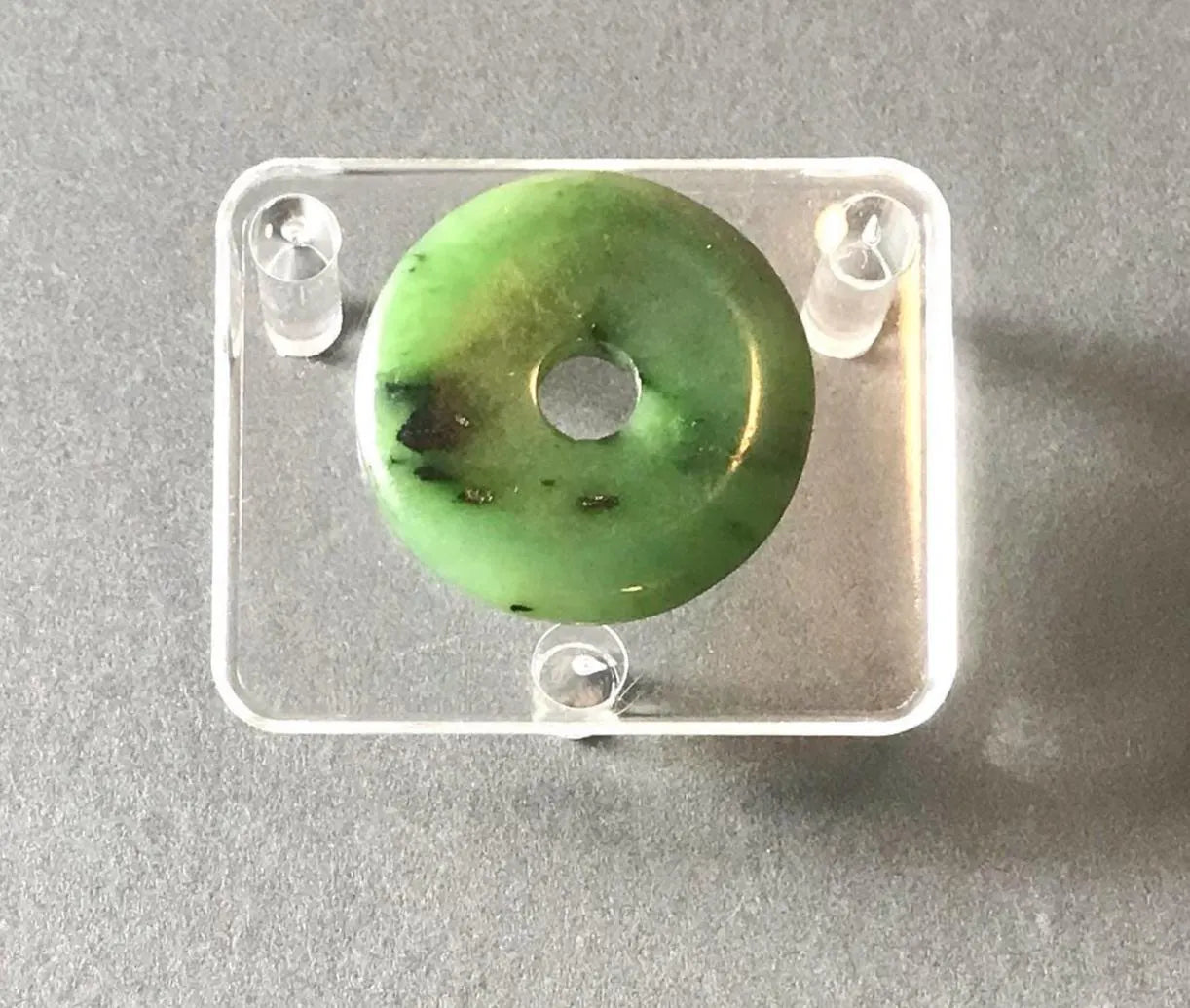 Natural Nephrite Jade Donut Pendant
