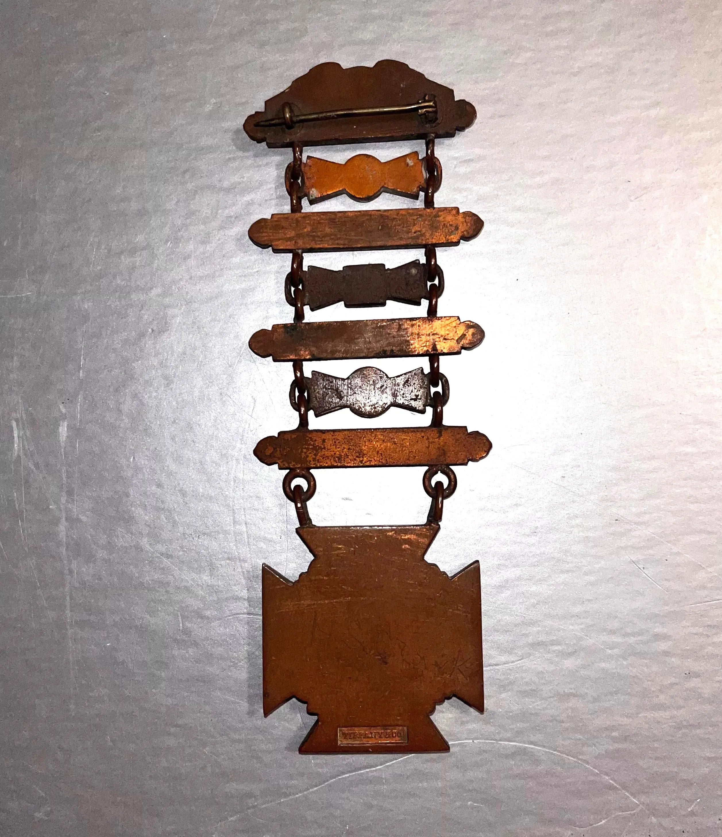 1898 Spanish American War Era Tiffany & Co. NYNG Marksman Sharpshooter Expert Medal