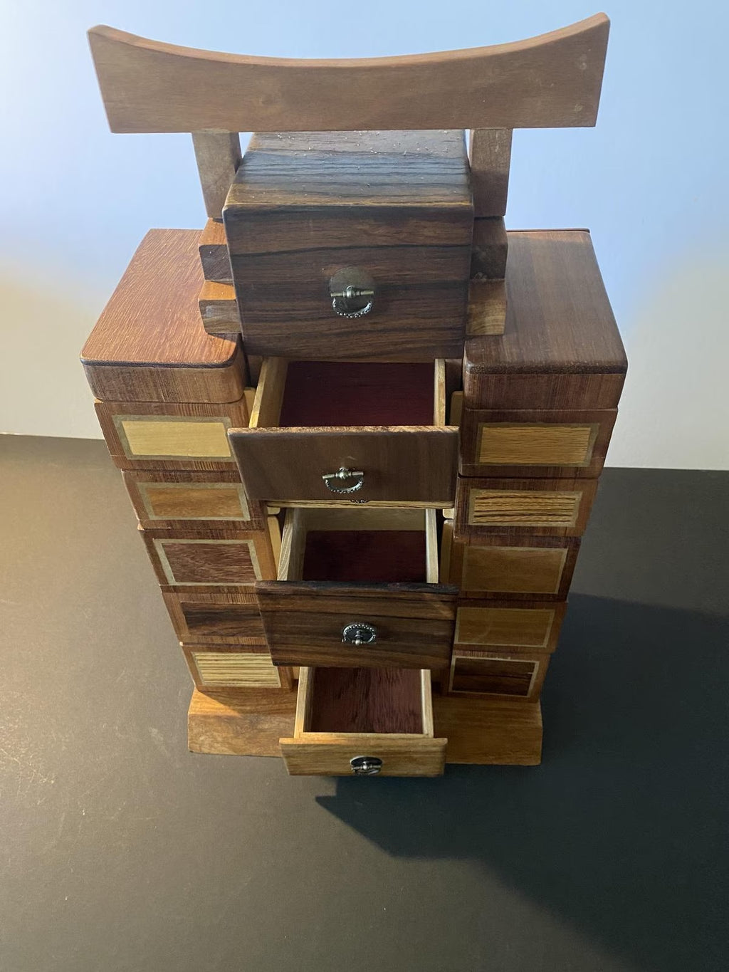 1950s Japanese Pagoda Jewelry & Trinket Tower