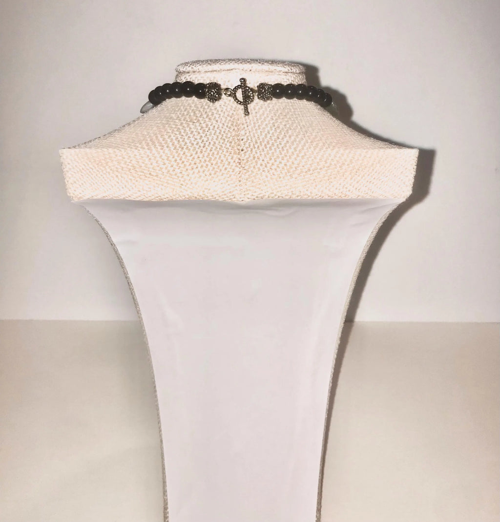 Genuine Green Jade Beaded Necklace and Bracelet Set