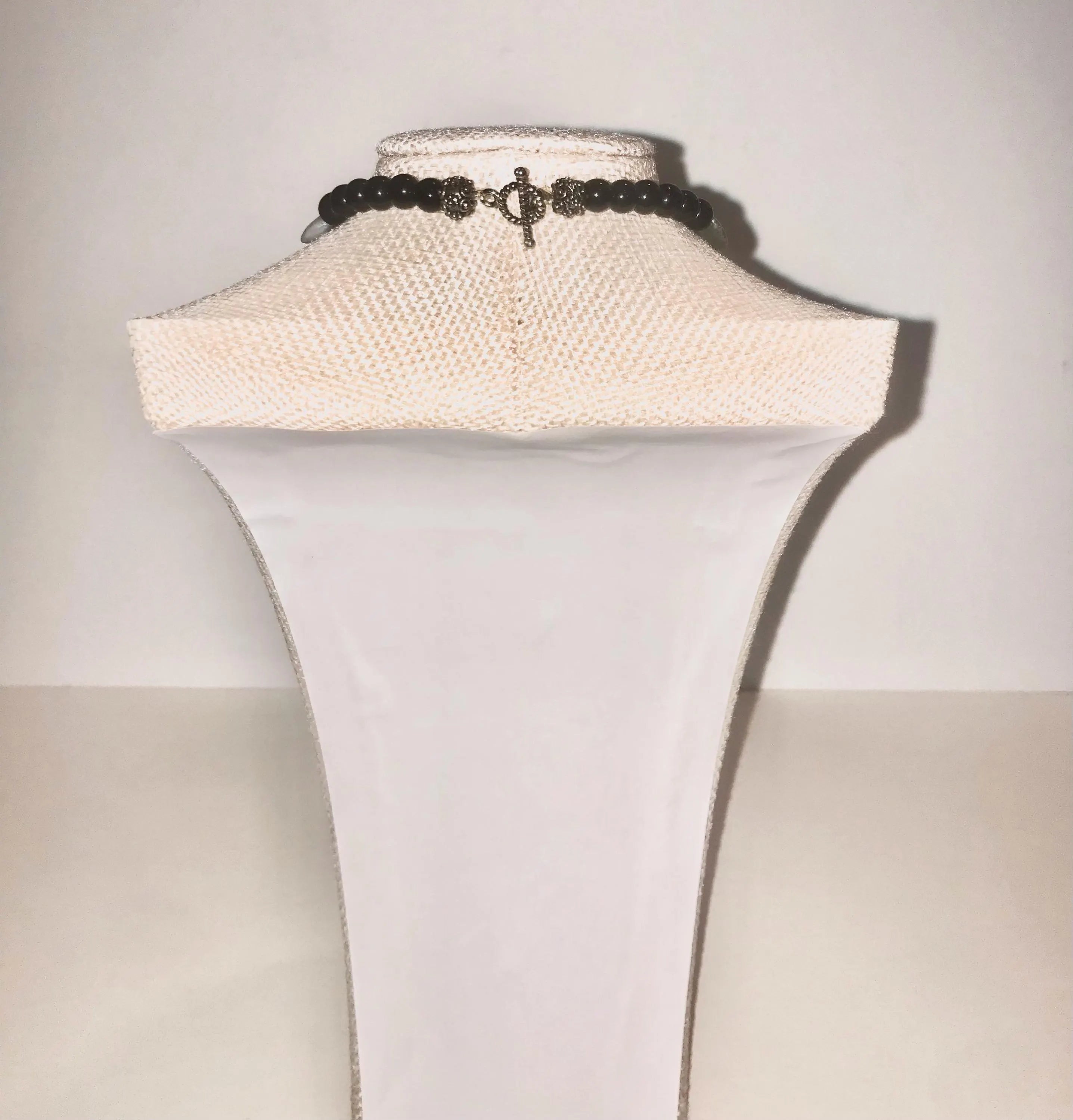 Genuine Green Jade Beaded Necklace and Bracelet Set