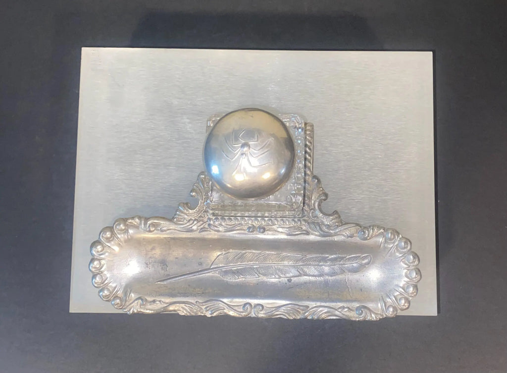 1880' Victorian Crystal (No Feather)  Inkwell