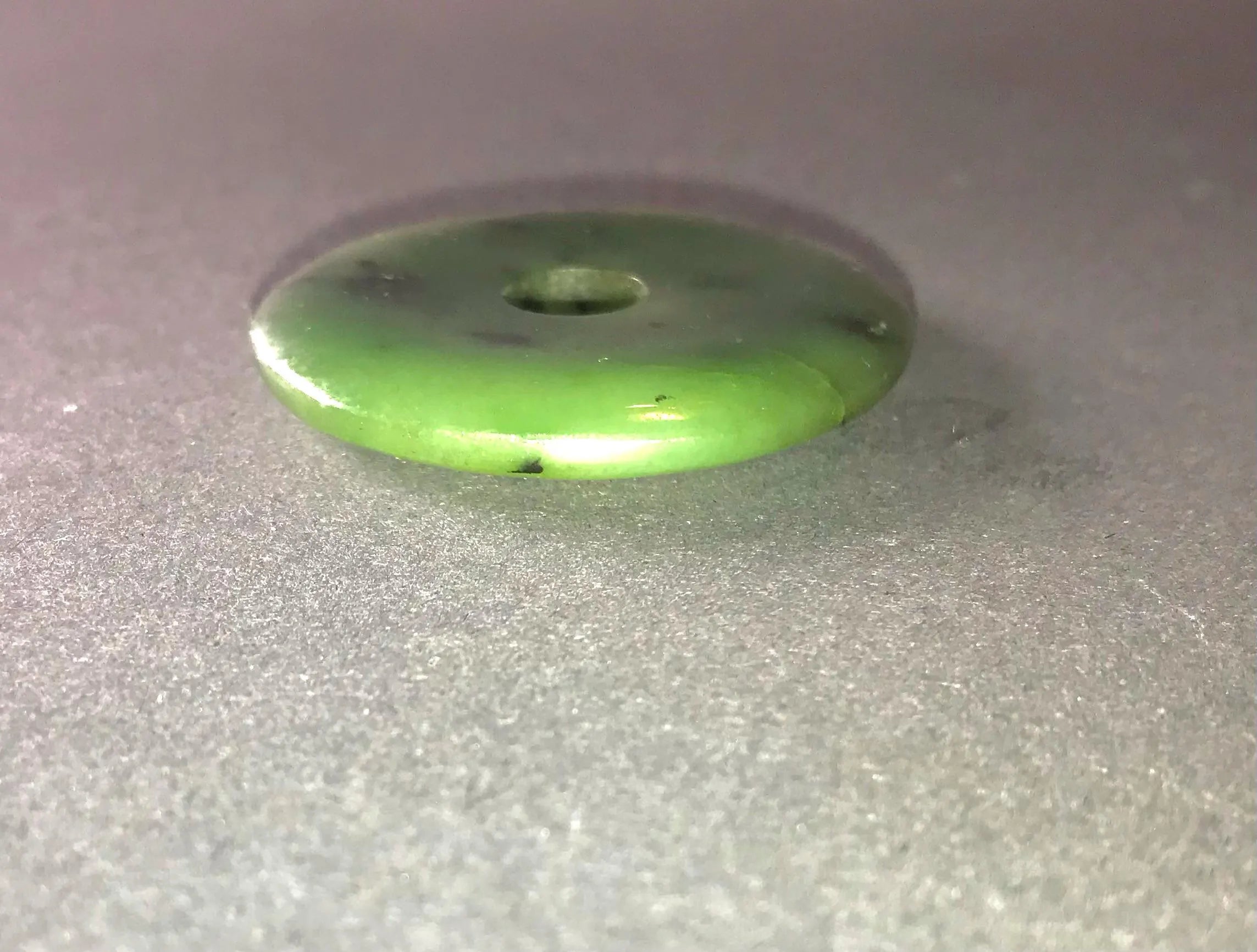 Natural Nephrite Jade Donut Pendant