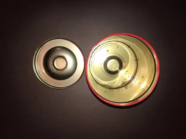 1950s Velvet Tobacco Tin, Collectible Tobacciana Decor