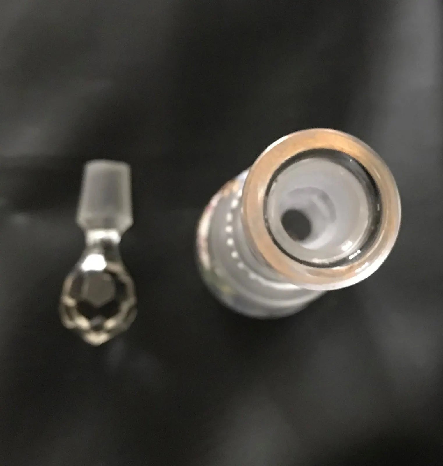 Czech Glass Floral Design Scent Bottle