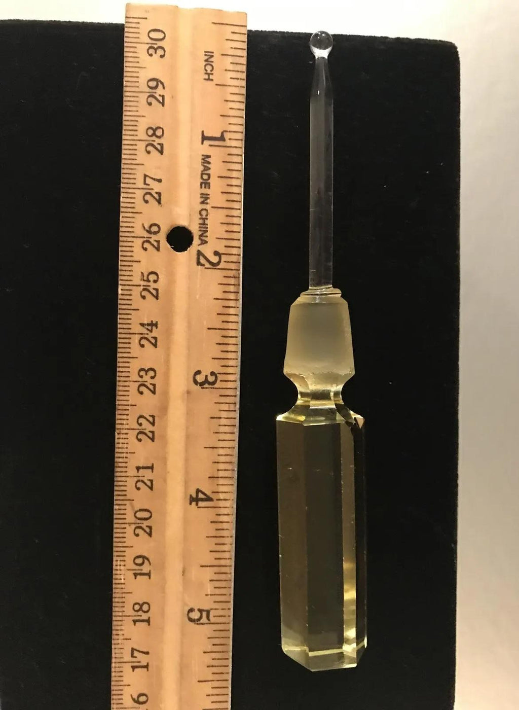 Prism-Cut Art Deco Perfume Bottle with Dauber