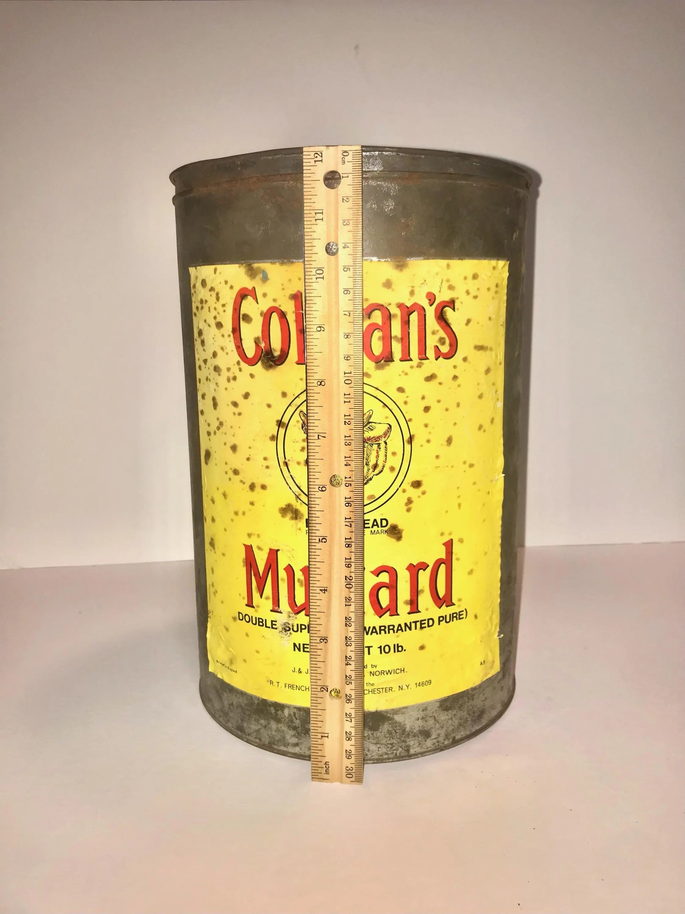 1950's 10 Lb Colman's Bull's Head Mustard Tin