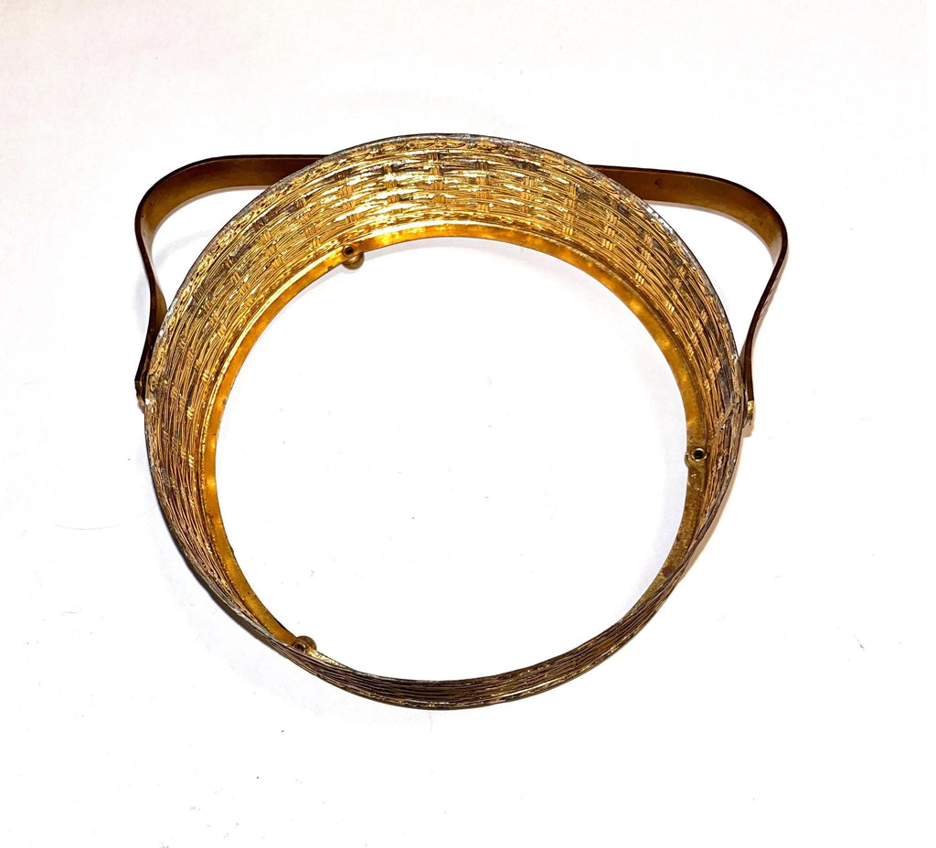 Uranium Glass Dish with Handled Caddy