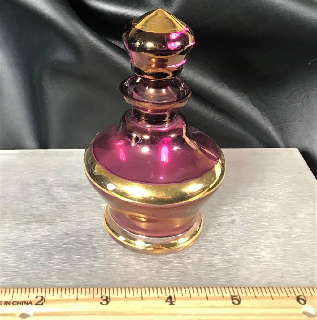 Hand-blown Czech Amethyst Perfume Bottle