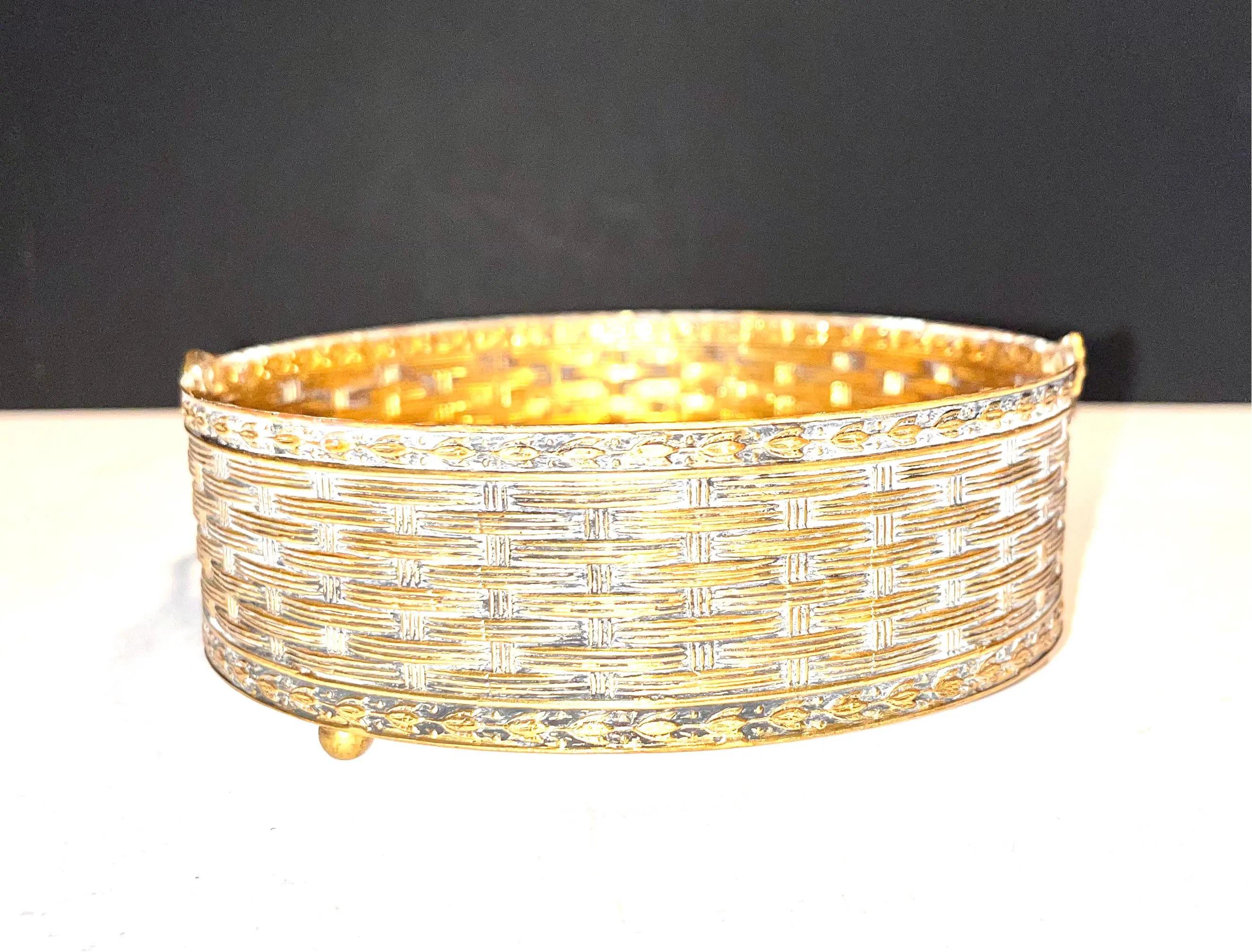 Uranium Glass Dish with Handled Caddy