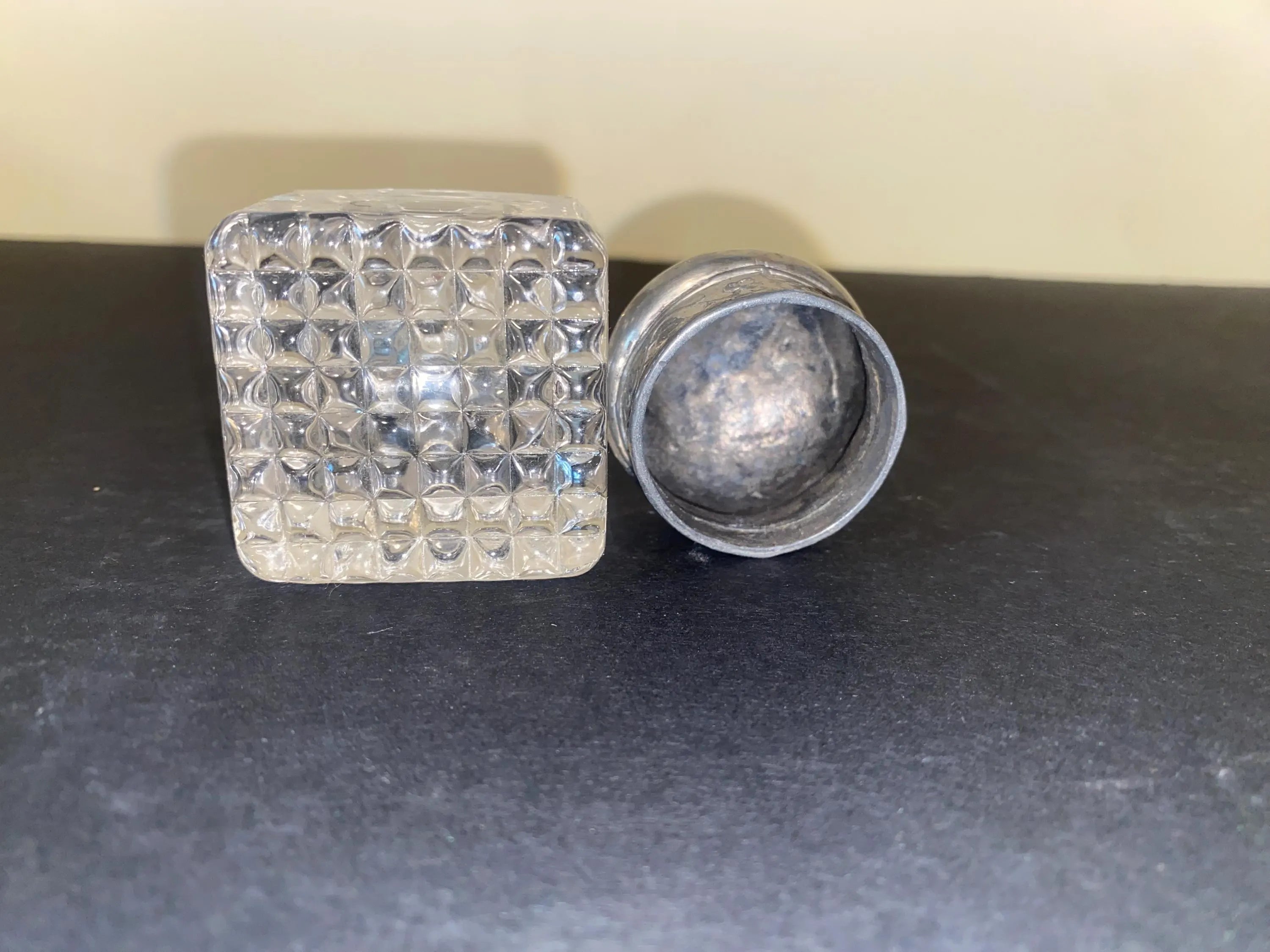 1880' Victorian Crystal (No Feather)  Inkwell