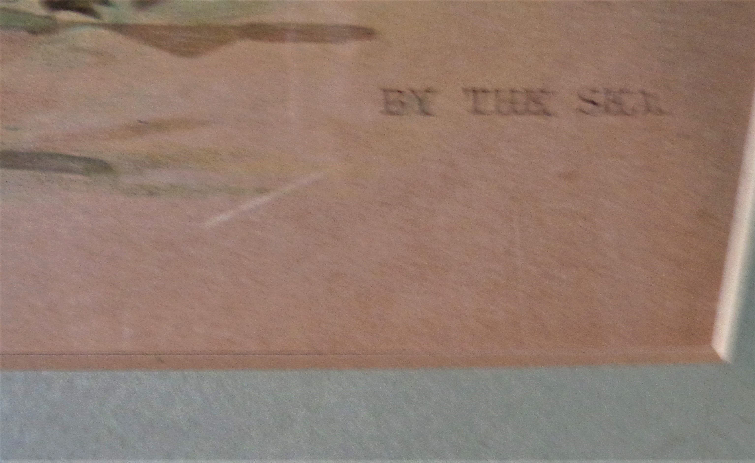 Victorian Lithograph Artwork: "By The Sea" - Children at Play